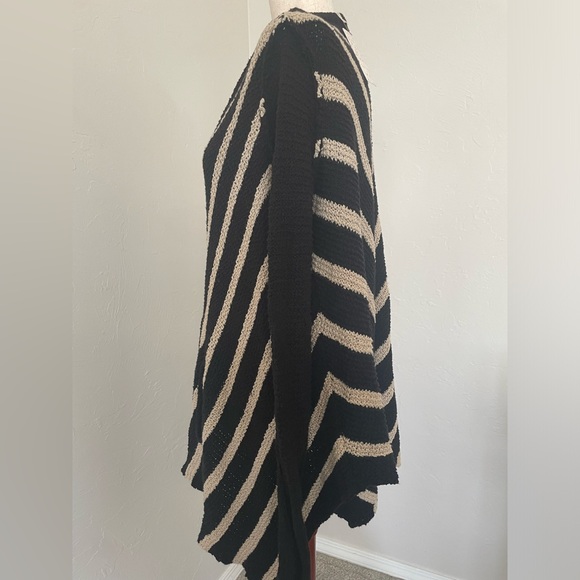 NWT Free People Chevron Striped Cardigan Chunky Sweater Small Anthropologie Boho - Picture 6 of 12